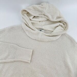 All in Motion Cream Knit Cowl Neck Hoodie Sweatshirt Women's XXL